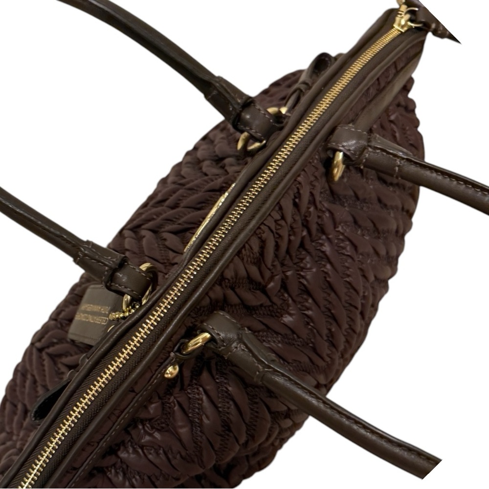 Coach Large Quilted Leather Handbag Bag  Satchel 70th Anniversary Brown Madison - Picture 7 of 9